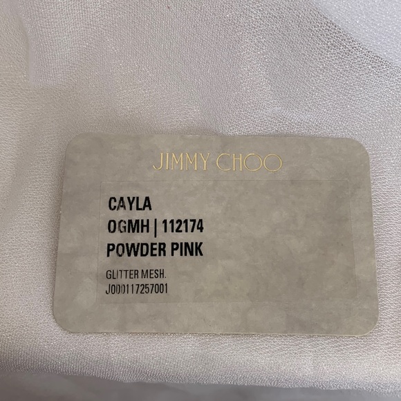 Brand New Jimmy Choo Cayla Clutch Powder Pink Glitter Mesh - Picture 7 of 8